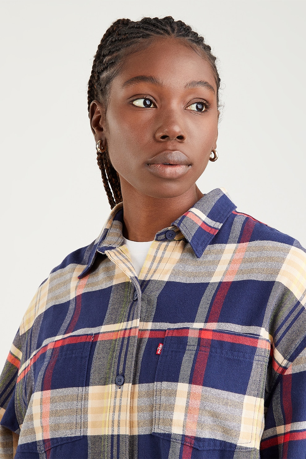 Levi's, Camasa din amestec de lyocell cu model in carouri, Multicolora