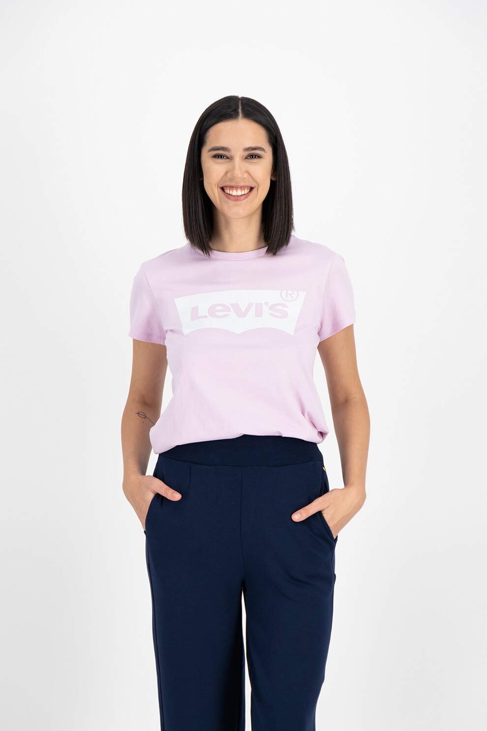 Levi's, Tricou regular fit din bumbac, Lila