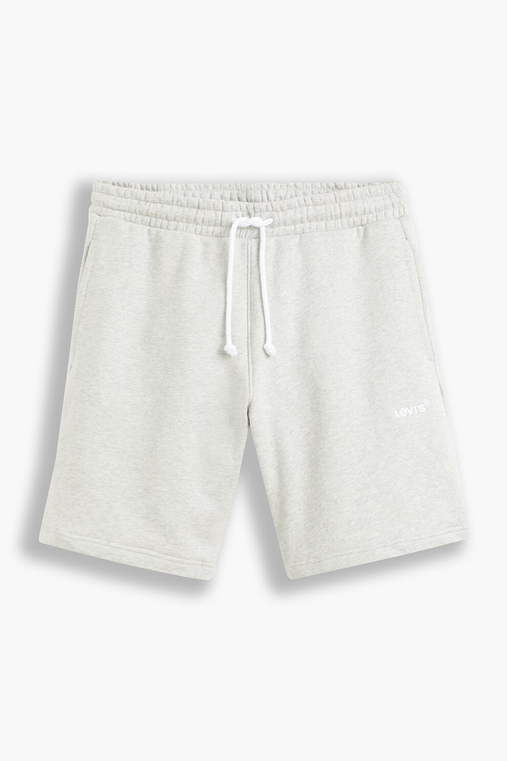 Levi's, Pantaloni scurti cu snur in talie, Gri melange