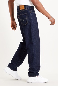 Levi's, Blugi lejeri din amestec de canepa cu cusaturi contrastante, Albastru inchis Levi's, Blugi lejeri din amestec de canepa cu cusaturi contrastante, Albastru inchis