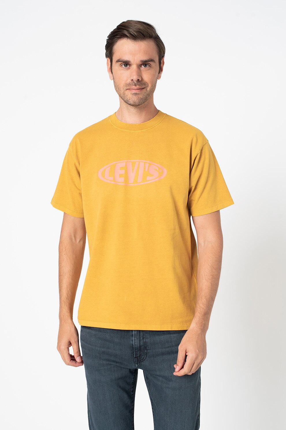 Levi's, Tricou relaxed fit cu decolteu la baza gatului Vintage, Galben sofran