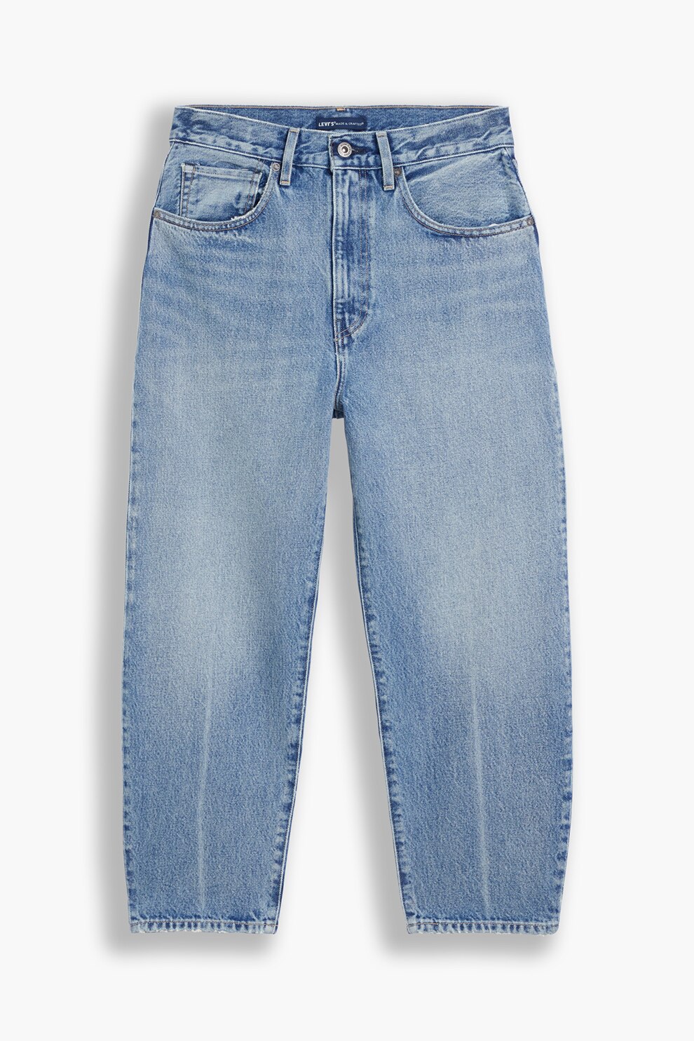 Levi's, Blugi relaxed fit cu aspect decolorat 501™, Albastru inchis