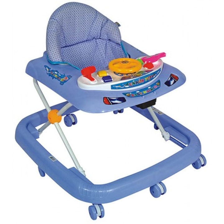 Bébikomp , enhos toys , állítható szék, játékokkal és zenével , kék