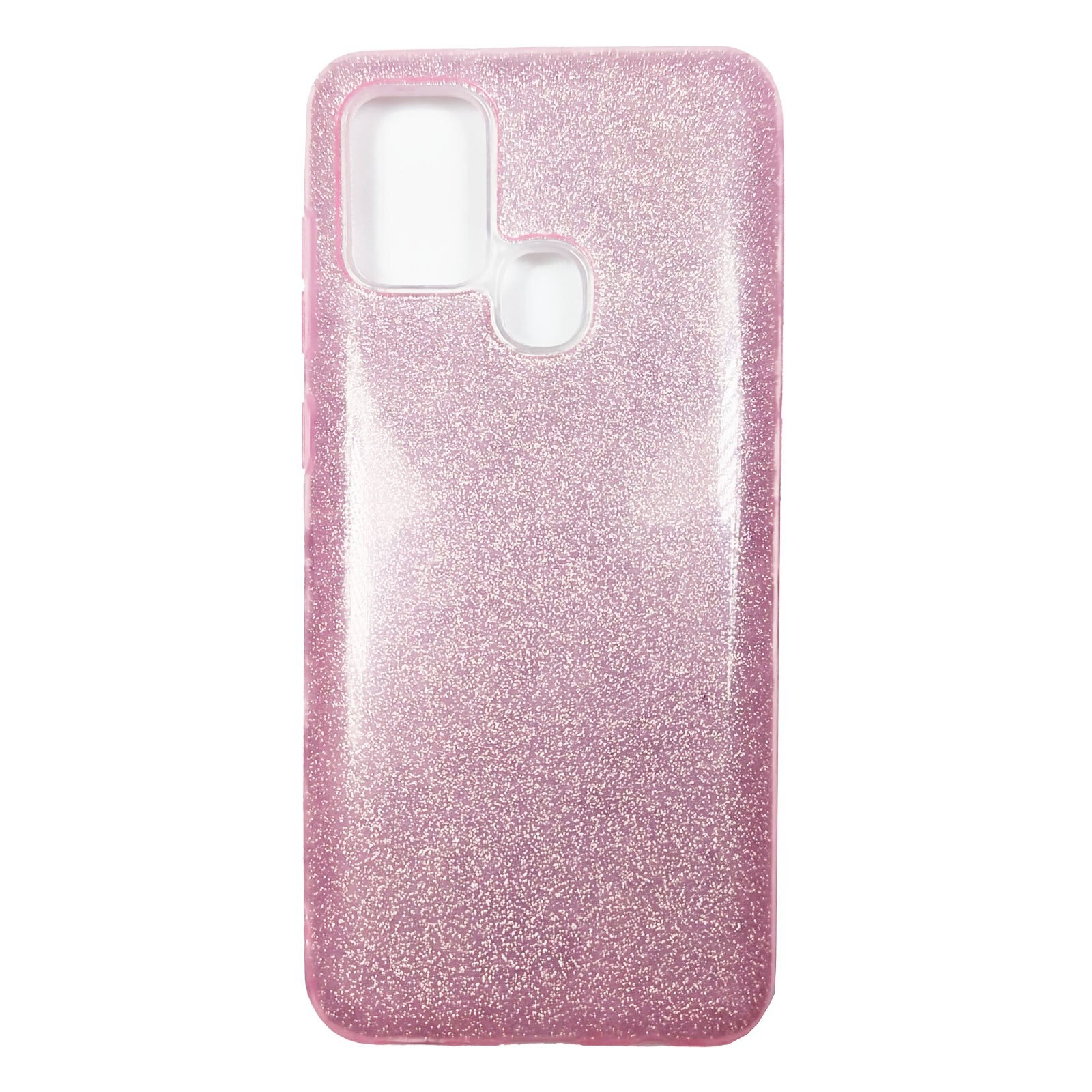 Husa compatibila cu Samsung Galaxy A21s model Crystal Glitter, Antisoc, Viceversa Roz