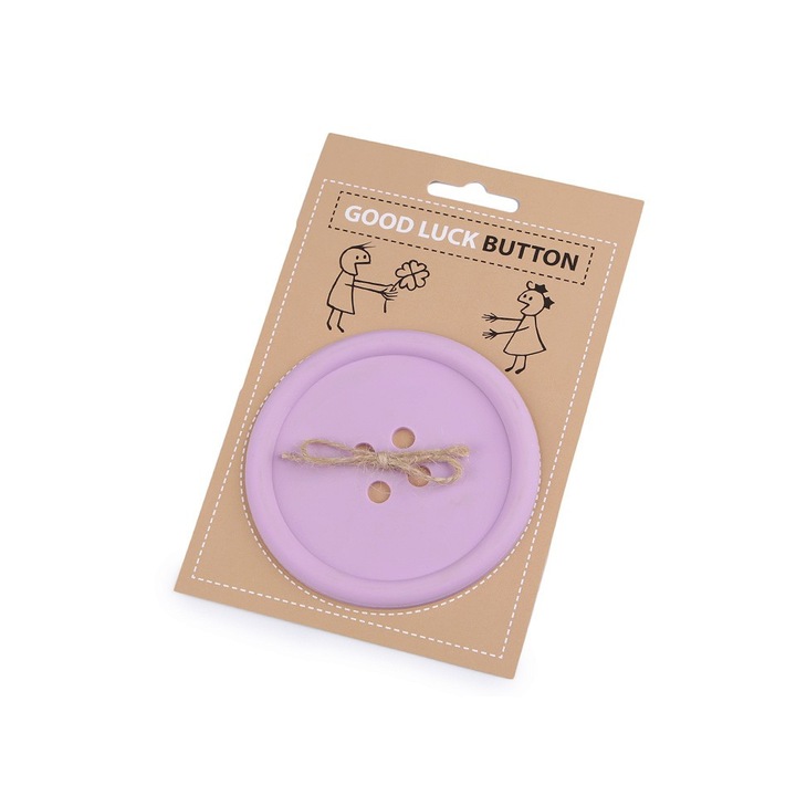 Nasture suport pahar/cana silicon Good Luck 9 cm, Violet