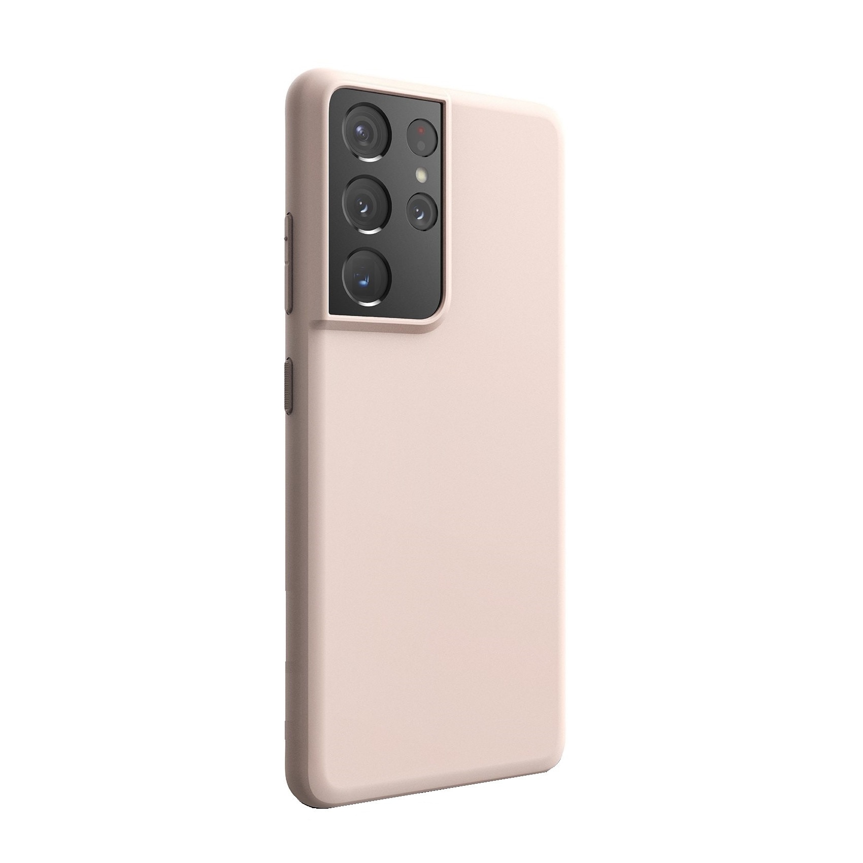 Husa protectie compatibila cu Samsung Galaxy S21 Ultra, ultra slim, silicon Roz Pal, cu interior de catifea, protectie camera, PlanetPhone