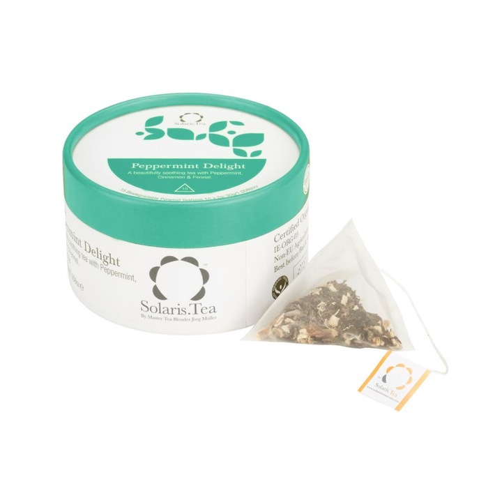 Ceai Organic Solaris Menta 15 plicuri piramidale