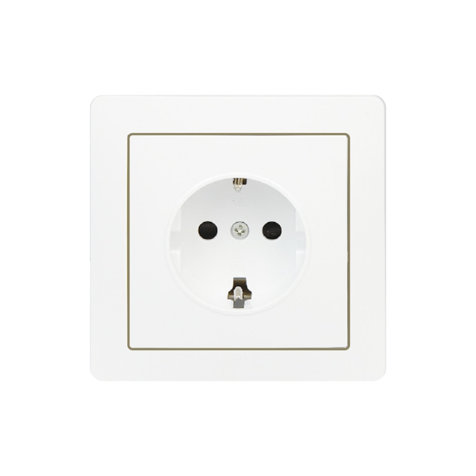 Priza simpla Electronin, Alba, 10A, IP20, ST