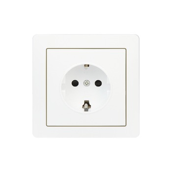 Priza simpla Electronin, Alba, 10A, IP20, ST Priza simpla Electronin, Alba, 10A, IP20, ST