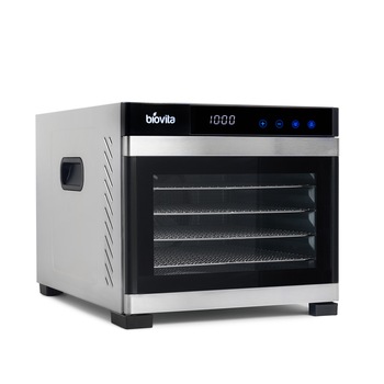 Deshidrator cu 6 tavi Biovita DELUXE-6, carcasa si tavi din inox de 33x31 cm Deshidrator cu 6 tavi Biovita DELUXE-6, carcasa si tavi din inox de 33x31 cm