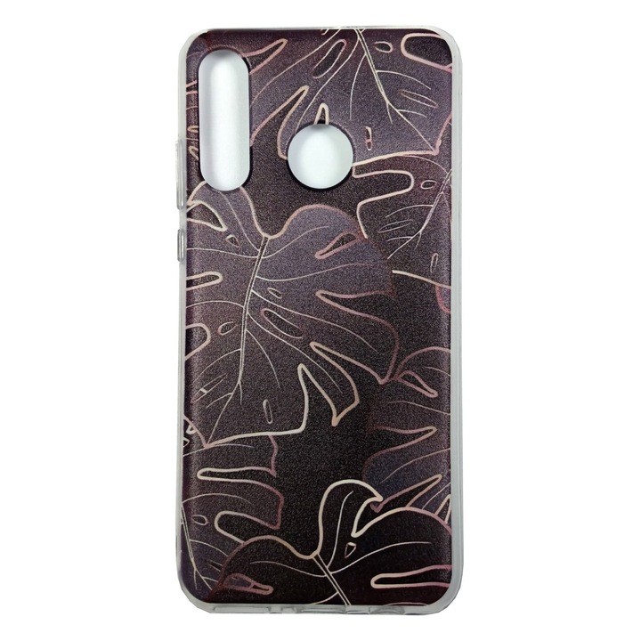 Husa compatibil cu Huawei P30 Lite model Jungle Leaves, Silicon, Antisoc, TPU, Viceversa