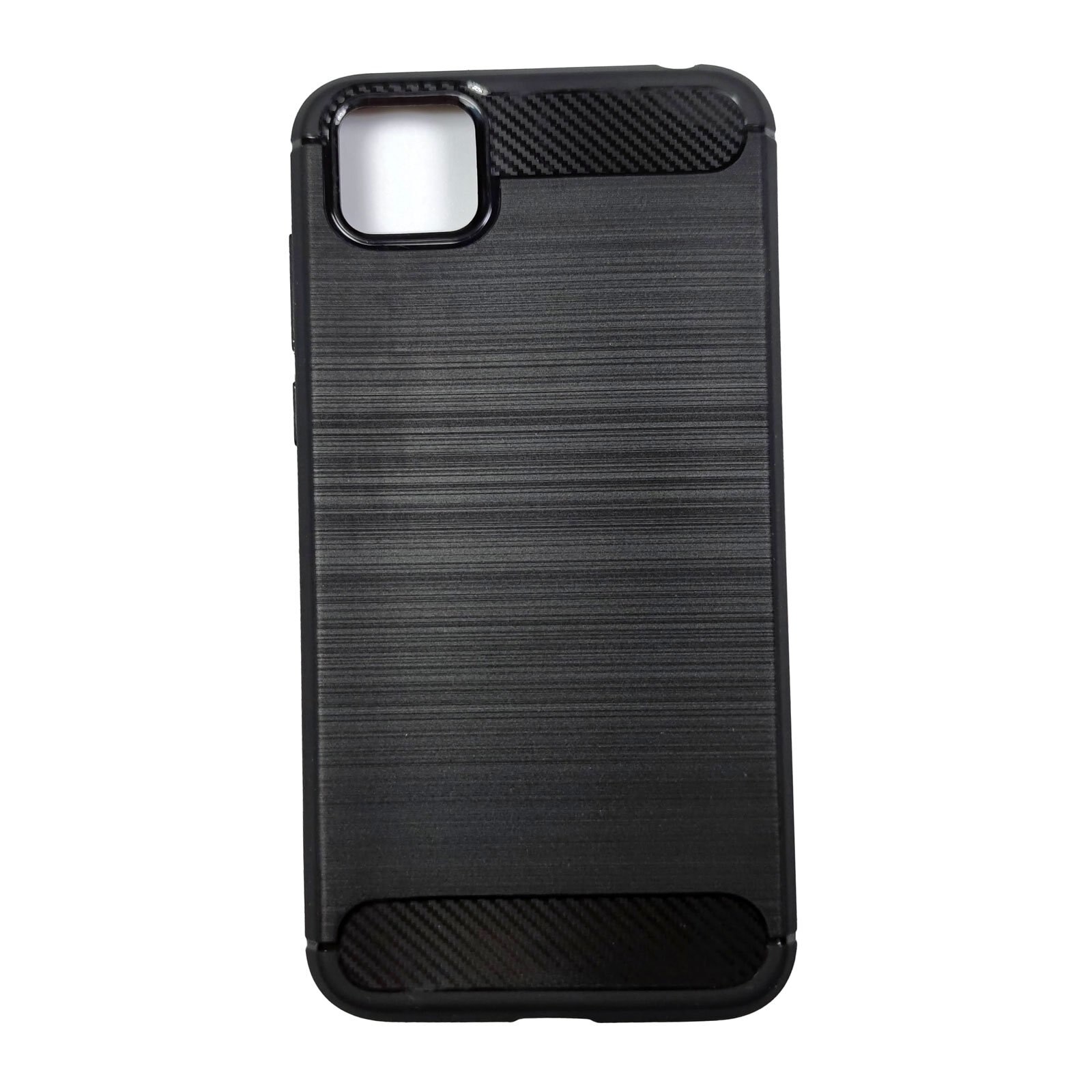 Husa compatibila cu Huawei Y5P model Carbon, Silicon, TPU, Viceversa Negru