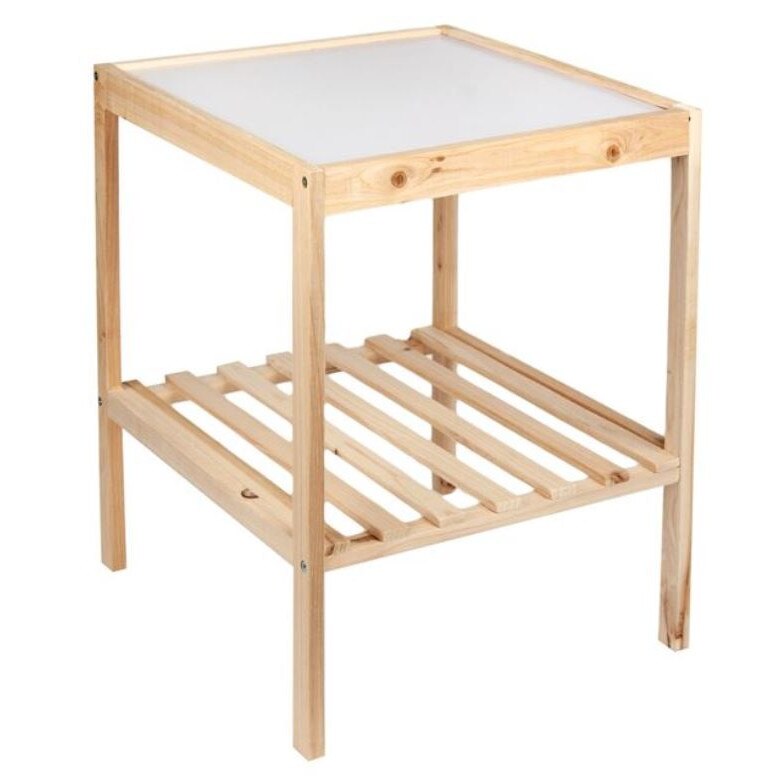 Masuta din lemn cu doua compartimente, SG, 35x36x45,5 cm