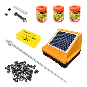 Kit gard electric 12V 5 Joule, panou solar 20W baterie 12V/12Ah, lungime fir electric 1500m Breckner Germany Kit gard electric 12V 5 Joule, panou solar 20W baterie 12V/12Ah, lungime fir electric 1500m Breckner Germany