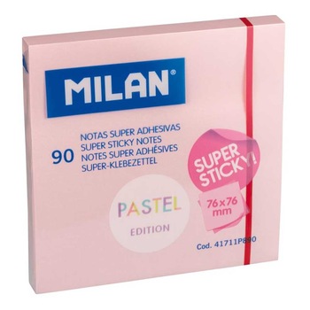 Bloc Notes Adeziv 76x76 Roz pal Milan Bloc Notes Adeziv 76x76 Roz pal Milan