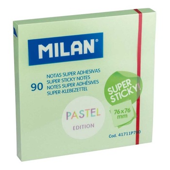 Bloc Notes Adeziv 76x76 Verde pal Milan Bloc Notes Adeziv 76x76 Verde pal Milan