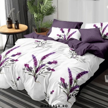 Set Lenjerie de pat 6 piese din Finet Gros 2, bumbac multicolor, 2 fete, pucioasa Set Lenjerie de pat 6 piese din Finet Gros 2, bumbac multicolor, 2 fete, pucioasa