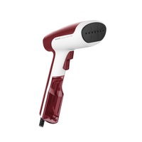 Aparat de calcat vertical pliabil cu abur Tefal Access Steam First DT6132E0, 1300W, abur variabil 0- 20 g/min, rezervor apa 70 ml, incalzire rapida in 15s, functie auto-off, perie tesaturi, alb/rosu