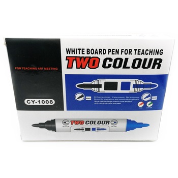 Set 3 markere whiteboard, Two Colour, Vision, rosu, verde si albastru 3 Set 3 markere whiteboard, Two Colour, Vision, rosu, verde si albastru 3