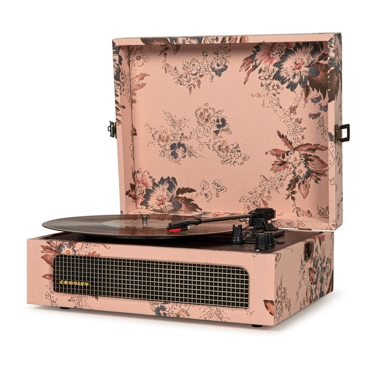 Грамофон с Bluetooth, Crosley Voyager - Флорална шарка