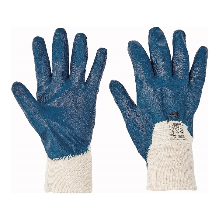 Manusi de protectie, Cerva, Groovy Green, din nailon, latex, verde marimea 10 (XL)