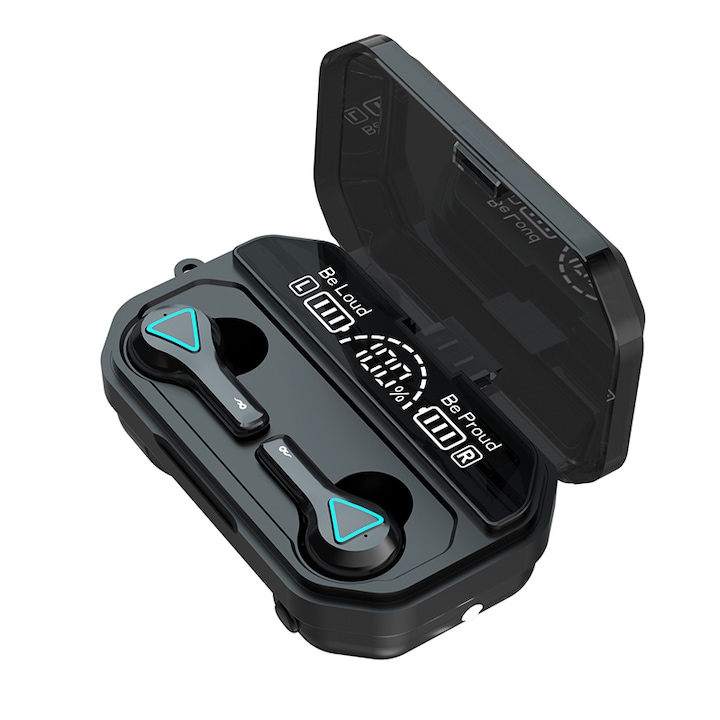 Wama WAMA A15 vezeték nélküli fejhallgató, Bluetooth, Wireless V5.1, hatótávolság 10-20 méter, fekete