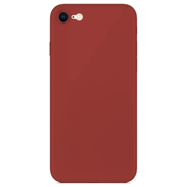0,3 mm-es burkolat kompatibilis Apple iPhone SE 2-vel, SILKASE, vékony, bordó színű, matt műanyag
