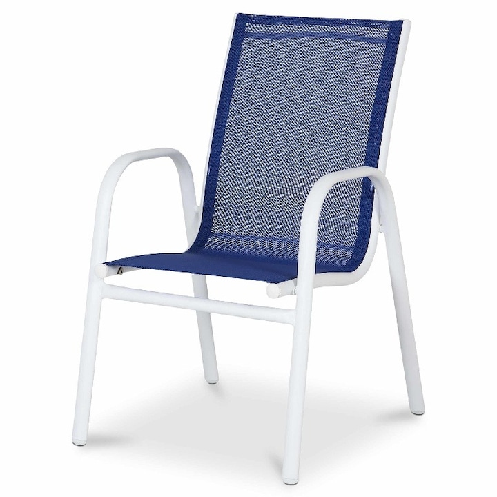 B&Q Rio kerti szék, gyerekeknek, acél és poliészter, 51 x 43 x 70 cm, kék