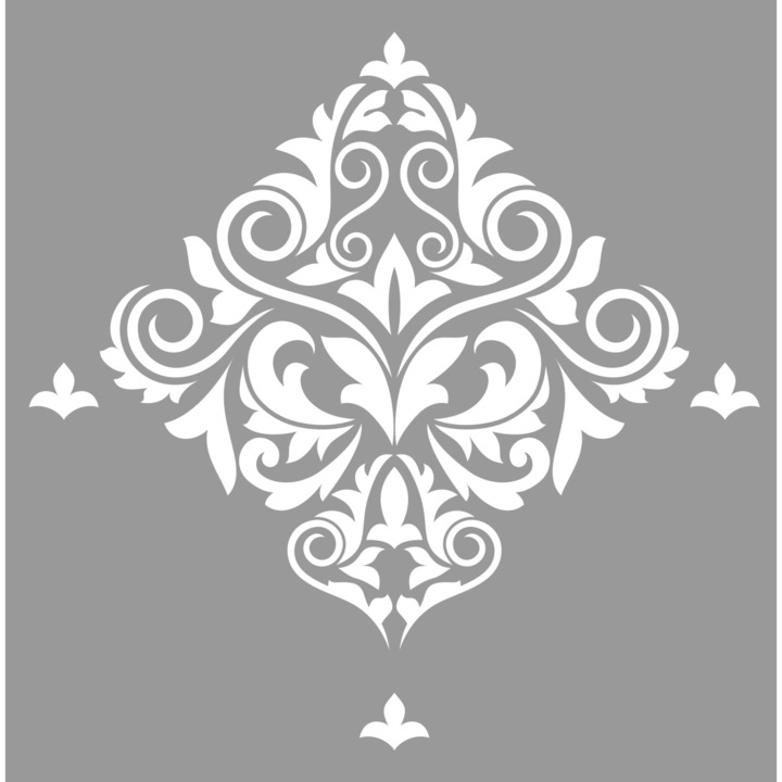 Sablon 60 x 59cm, Repetitiv - Damask Rombo 2