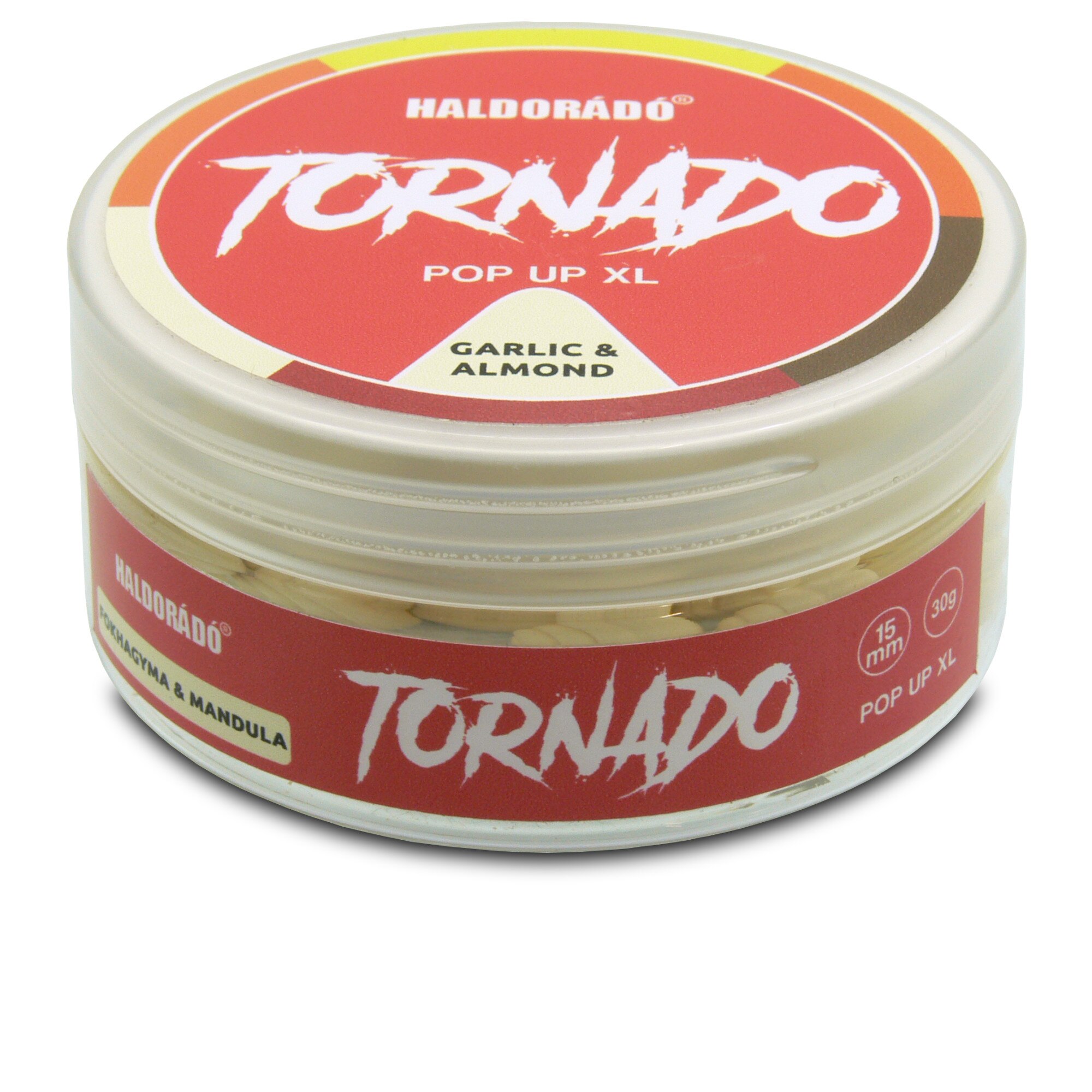 Pelete,Haldorado,Tornado Pop Up XL 15mm - Usturoi si migdale 30g