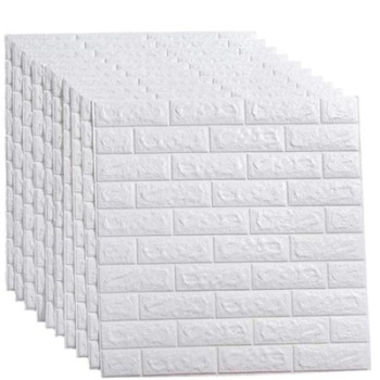 Set 10xTapet 3D autoadeziv caramizi Albe din spuma moale,70cm x 77cm x 6 mm Set 10xTapet 3D autoadeziv caramizi Albe din spuma moale,70cm x 77cm x 6 mm