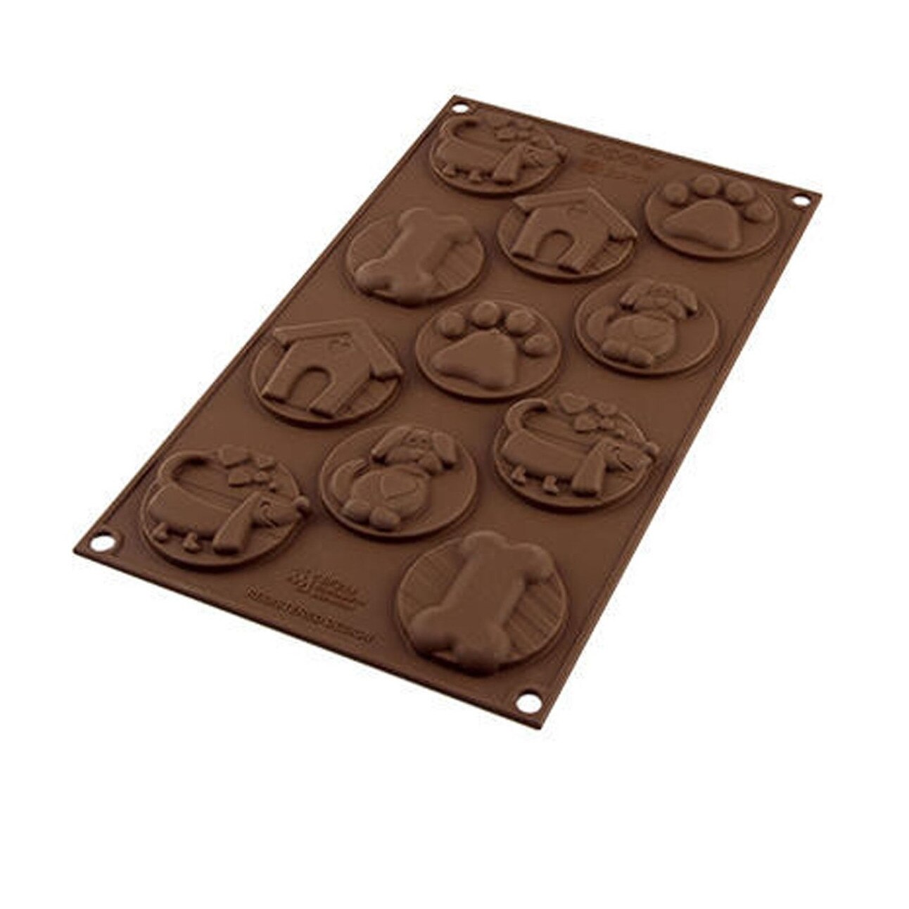Matrita ciocolata Puppy, silicon, 11 cavitati, Silikomart