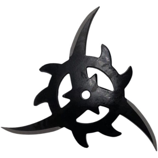 Steluta ninja pentru aruncat la tinta 3 colturi in husa, negru,5.5 cm, Dalimag