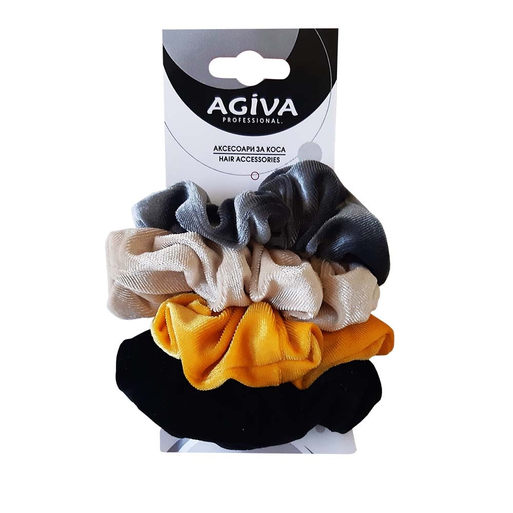 Set 4 elastice de par Eraser, Agiva, Textil, Multicolor