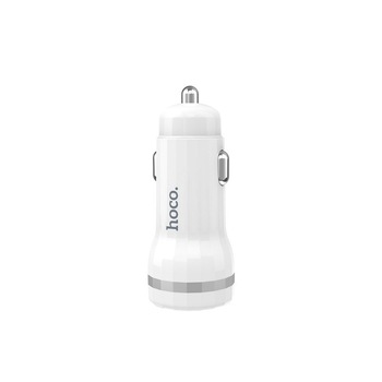 Incarcator Auto Dual Hoco 2 X Porturi De Incarcare 2,4a Alb -z27 Incarcator Auto Dual Hoco 2 X Porturi De Incarcare 2,4a Alb -z27