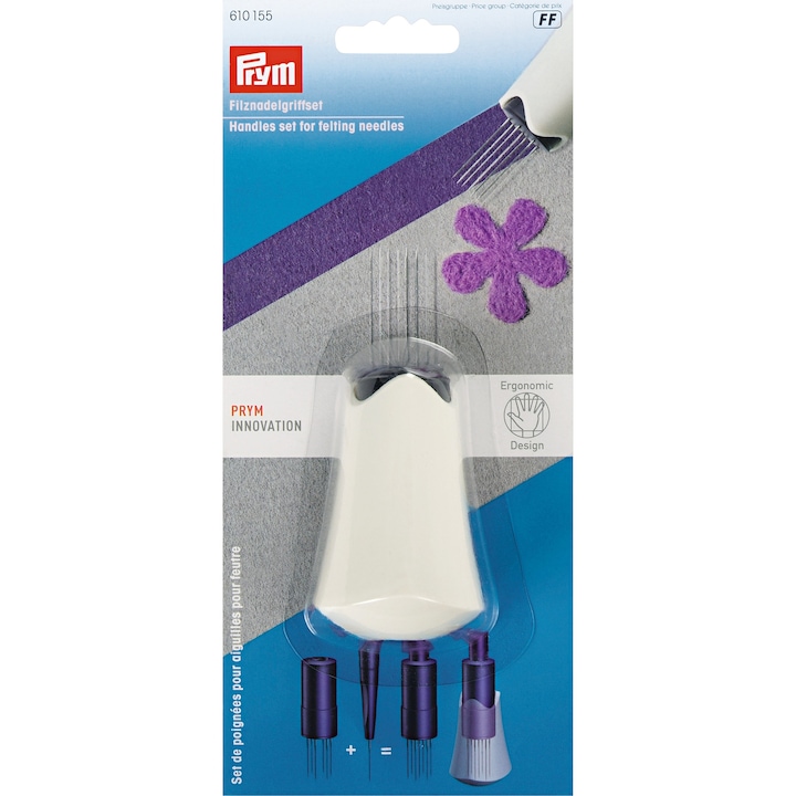 Set de manere pentru acele de impaslire, Prym Ergonomic