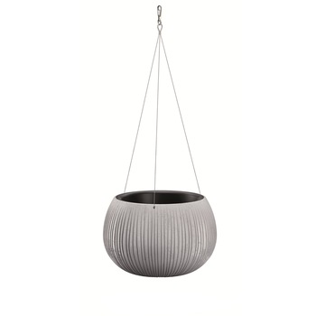Ghiveci suspendat cu insertie Beton Bowl DKB290WS gri deschis, 29 x 19.5 cm Ghiveci suspendat cu insertie Beton Bowl DKB290WS gri deschis, 29 x 19.5 cm