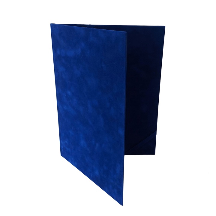 Mapa de catifea, format inchis A4, Albastru, 31.5x22 cm