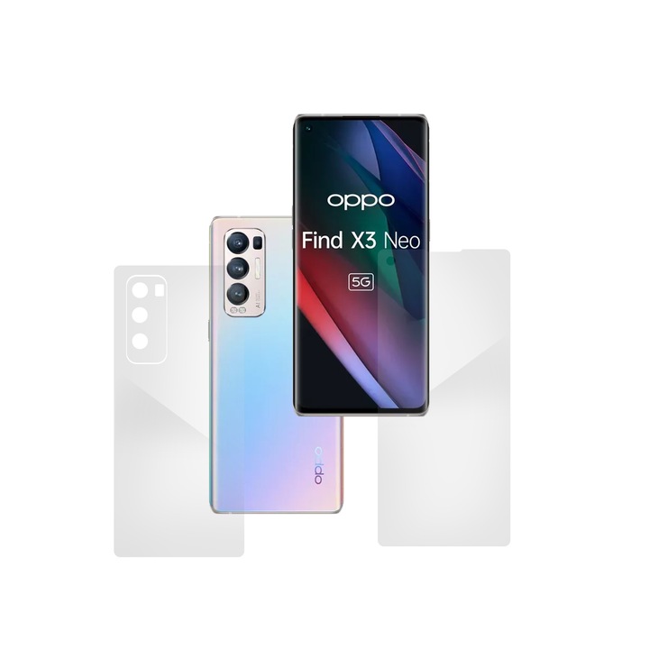 Комплект 2 фолиа SILKASE за Oppo Find X3 Neo, защита на телефона, възобновяем силикон