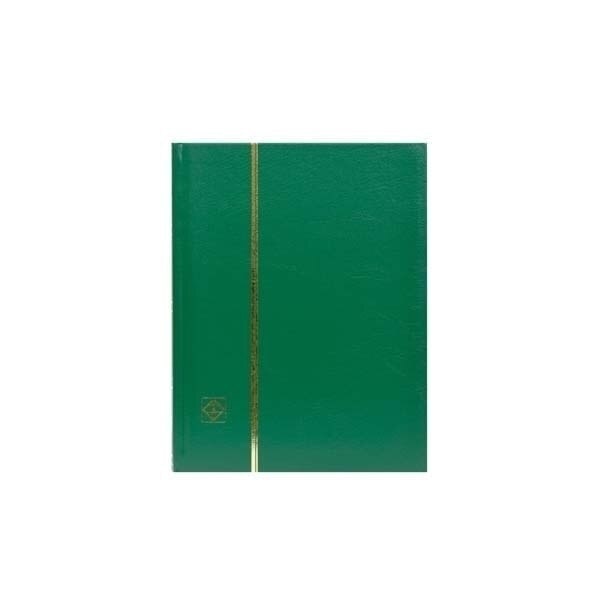 Clasor timbre Leuchtturm -coperta tare verde BASIC 32 file/64 pagini negre,banda PVC-336412