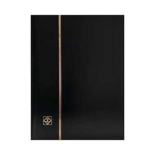 Clasor timbre Leuchtturm -coperta tare neagra BASIC 32 file/64 pagini negre,banda PVC-321487