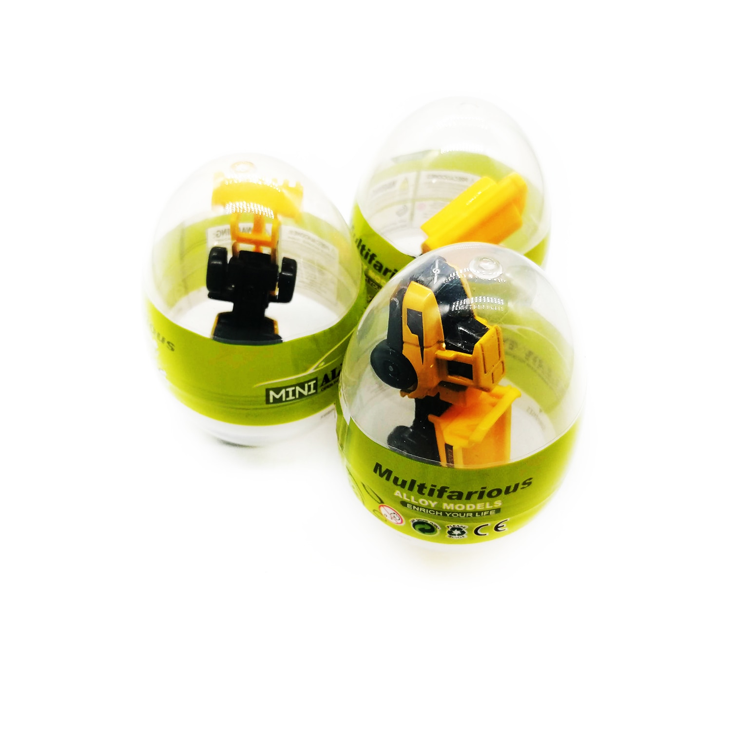 Set 3 oua magice, Multifarious, cu masinute de metal