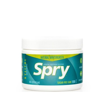 Guma de mestecat cu xylitol, Spry de la Xlear, fara zahar, 100% ingrediente naturale, aroma wintergreen, borcan 100 bucati Guma de mestecat cu xylitol, Spry de la Xlear, fara zahar, 100% ingrediente naturale, aroma wintergreen, borcan 100 bucati