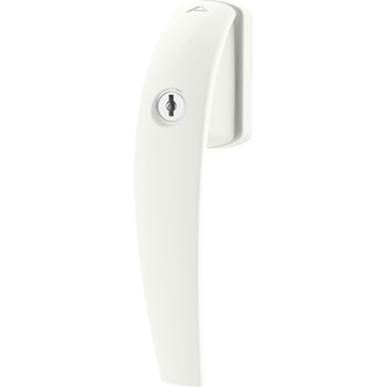 Maner fereastra cu cheie Roto Swing, lungimea patratului 43 mm, 40 Nm, cu suruburi de montaj, cu logo, culoare alb Maner fereastra cu cheie Roto Swing, lungimea patratului 43 mm, 40 Nm, cu suruburi de montaj, cu logo, culoare alb