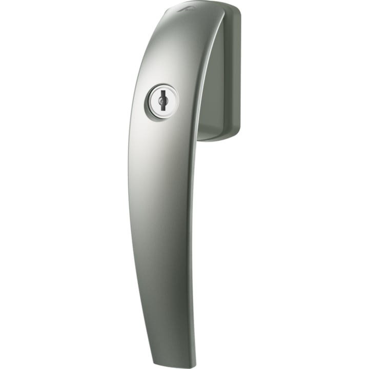 Maner fereastra cu cheie Roto Swing, lungimea patratului 43 mm, cu suruburi de montaj, cu logo, culoare titan
