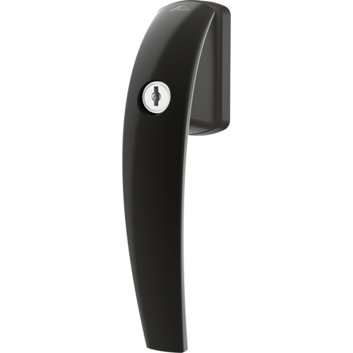 Maner fereastra cu cheie Roto Swing, lungimea patratului 43 mm, 40 Nm, cu suruburi de montaj, cu logo, culoare maro