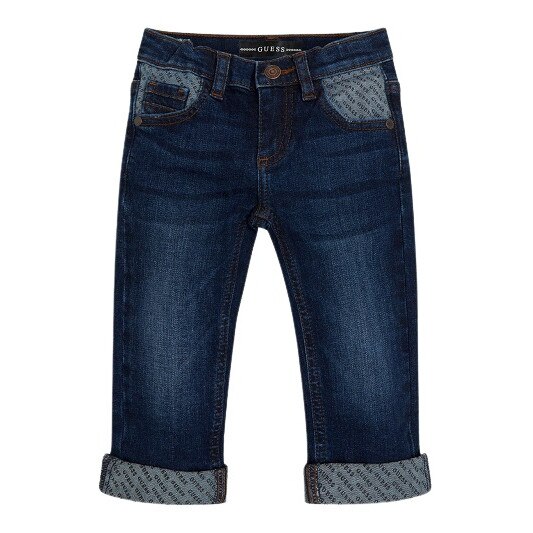 Pantaloni baieti Guess, blug albastru inchis, 14 ani