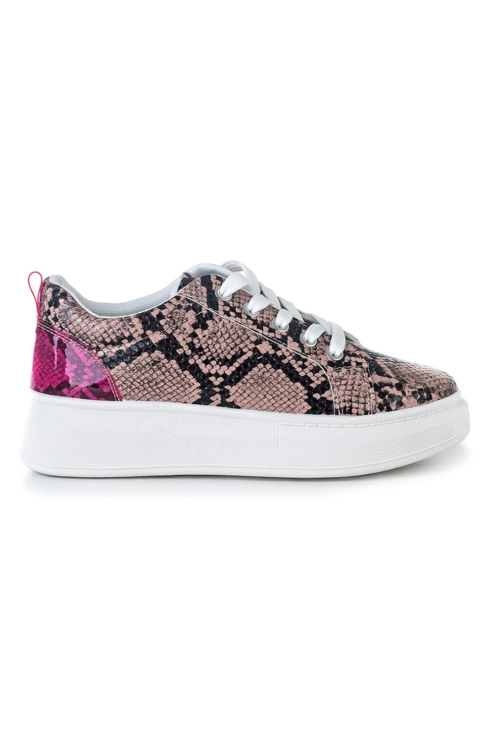 MUSK, Pantofi sport din piele ecologica cu model piele de reptila, Multicolora, 37
