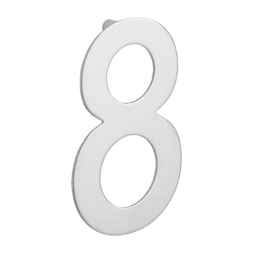 Numar usa, cifra „8”, prindere suruburi, inox