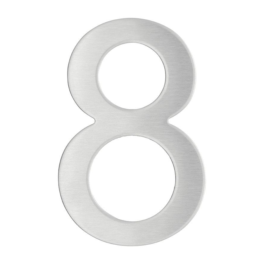 Numar usa, cifra „8”, lipire adeziv 3M, inox